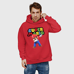 Толстовка оверсайз мужская Super Mario Dab, цвет: красный — фото 2