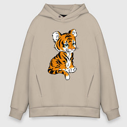 Толстовка оверсайз мужская Little Tiger, цвет: миндальный