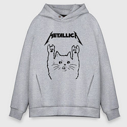 Толстовка оверсайз мужская METALLICA МЕТАЛЛИКА, цвет: меланж