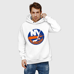 Толстовка оверсайз мужская NY ISLANDERS, цвет: белый — фото 2
