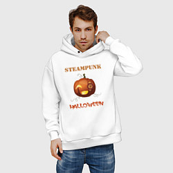 Толстовка оверсайз мужская Стимпанк хэллоуин, цвет: белый — фото 2