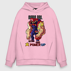 Толстовка оверсайз мужская Big Mario, цвет: светло-розовый