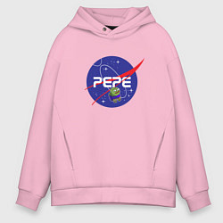 Толстовка оверсайз мужская Pepe Pepe space Nasa, цвет: светло-розовый