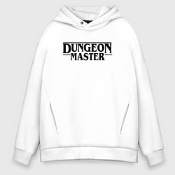 Толстовка оверсайз мужская DUNGEON MASTER ГАЧИМУЧИ ЧЁРНЫЙ ЛОГО, цвет: белый
