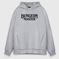 Толстовка оверсайз мужская DUNGEON MASTER ГАЧИМУЧИ ЧЁРНЫЙ ЛОГО, цвет: меланж