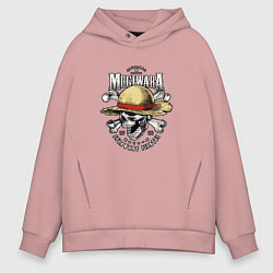 Толстовка оверсайз мужская MUGIWARA ONE PIECE ВАН ПИС, цвет: пыльно-розовый