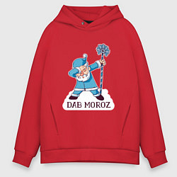 Толстовка оверсайз мужская Dab Moroz, цвет: красный
