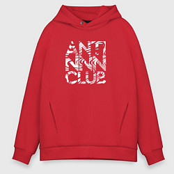 Толстовка оверсайз мужская Anti NNN club, цвет: красный