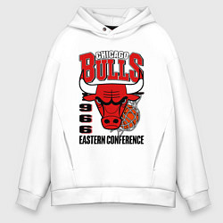 Толстовка оверсайз мужская Chicago Bulls NBA, цвет: белый