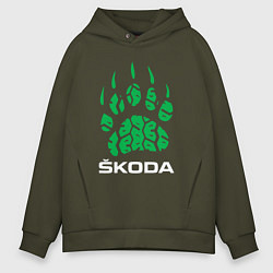 Толстовка оверсайз мужская SKODA ШКОДА ХИЩНИК, цвет: хаки