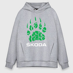 Толстовка оверсайз мужская SKODA ШКОДА ХИЩНИК, цвет: меланж