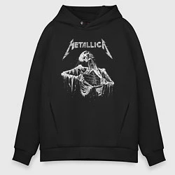 Толстовка оверсайз мужская Metallica - thrash metal!, цвет: черный