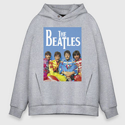 Толстовка оверсайз мужская The Beatles - world legend!, цвет: меланж
