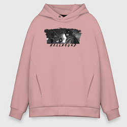 Толстовка оверсайз мужская Существа Hellbound, цвет: пыльно-розовый