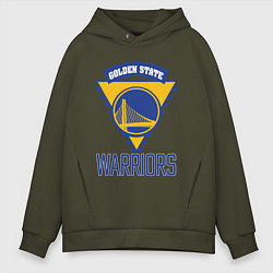 Толстовка оверсайз мужская Golden State Warriors Голден Стейт НБА, цвет: хаки