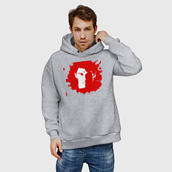 Толстовка оверсайз мужская Blood Dexter, цвет: меланж — фото 2