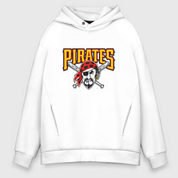 Толстовка оверсайз мужская Pittsburgh Pirates - baseball team, цвет: белый