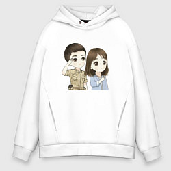 Толстовка оверсайз мужская Сон Чжун Ки 01, цвет: белый