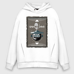 Толстовка оверсайз мужская UFO Extraterrestrial Civilization!, цвет: белый