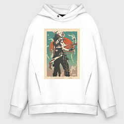 Толстовка оверсайз мужская Jett art, цвет: белый