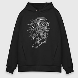 Толстовка оверсайз мужская Punks not dead! Realy!, цвет: черный