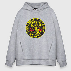 Толстовка оверсайз мужская Кобра Кай Большое Лого, цвет: меланж