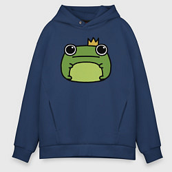 Толстовка оверсайз мужская Frog Lucky король, цвет: тёмно-синий
