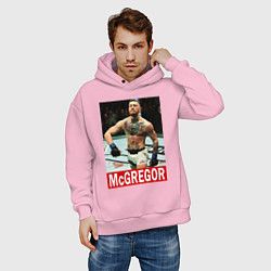 Толстовка оверсайз мужская Конор МакГрегор McGregor, цвет: светло-розовый — фото 2