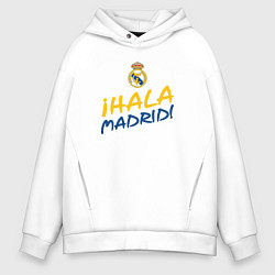 Толстовка оверсайз мужская HALA MADRID, Real Madrid, Реал Мадрид, цвет: белый