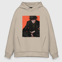 Толстовка оверсайз мужская Мегуми, цвет: миндальный