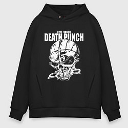 Толстовка оверсайз мужская Five Finger Death Punch Groove metal, цвет: черный