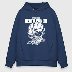 Толстовка оверсайз мужская Five Finger Death Punch Groove metal, цвет: тёмно-синий