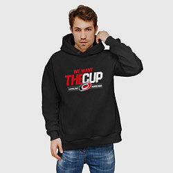 Толстовка оверсайз мужская Carolina Hurricanes we want the cup Каролина Харри, цвет: черный — фото 2