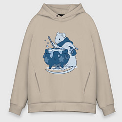 Толстовка оверсайз мужская Маленький маг, цвет: миндальный