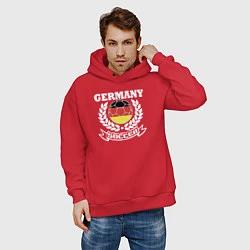Толстовка оверсайз мужская Футбол Германия, цвет: красный — фото 2