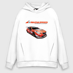 Толстовка оверсайз мужская Mazda Motorsport Development, цвет: белый