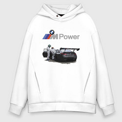 Толстовка оверсайз мужская BMW Motorsport M Power Racing Team, цвет: белый