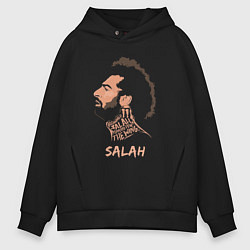 Толстовка оверсайз мужская Мохаммед Салах, Mohamed Salah, цвет: черный