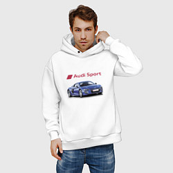 Толстовка оверсайз мужская Audi sport Racing, цвет: белый — фото 2