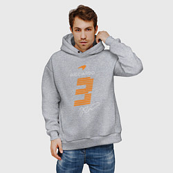 Толстовка оверсайз мужская Ландо Норрис 4 формула, цвет: меланж — фото 2