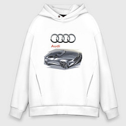 Толстовка оверсайз мужская Audi Concept, цвет: белый