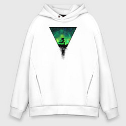 Толстовка оверсайз мужская Бег в Сиянии, цвет: белый