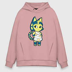 Толстовка оверсайз мужская Ankha в Египте, цвет: пыльно-розовый