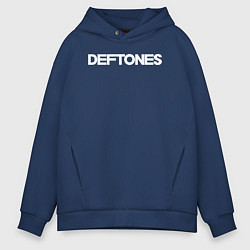 Толстовка оверсайз мужская Deftones hard rock, цвет: тёмно-синий