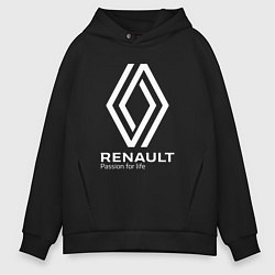 Толстовка оверсайз мужская РЕНО RENO Auto, цвет: черный