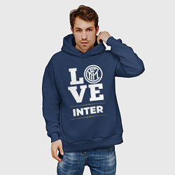 Толстовка оверсайз мужская Inter Love Classic, цвет: тёмно-синий — фото 2