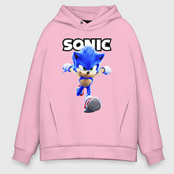 Толстовка оверсайз мужская Sonic the Hedgehog 2, цвет: светло-розовый