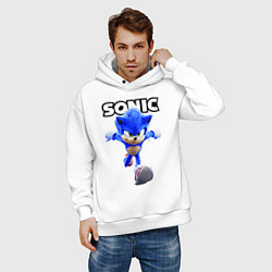 Толстовка оверсайз мужская Sonic the Hedgehog 2022, цвет: белый — фото 2