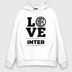 Толстовка оверсайз мужская Inter Love Классика, цвет: белый