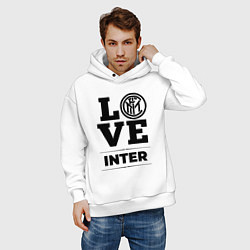 Толстовка оверсайз мужская Inter Love Классика, цвет: белый — фото 2